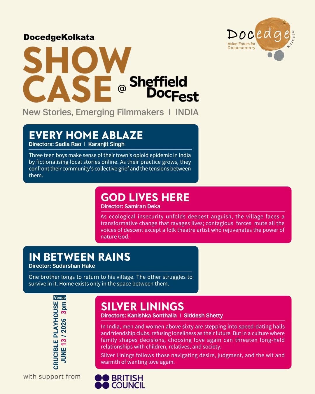 Docedge Kolkata Showcase at Sheffield DocFest 2026